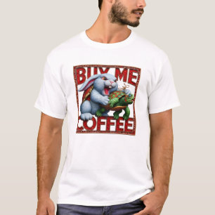 Bunny and Turtle: Koop een koffie voor me T-shirt