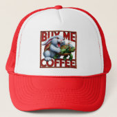 Bunny and Turtle: Koop een koffie voor me Trucker Pet (Voorkant)