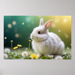 Bunny Animal Fun Miniatuur Maat Fantastisch Surrea Poster