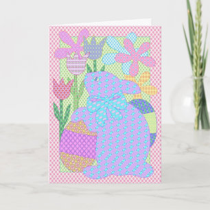 Bunny applique-kaart III Feestdagen Kaart