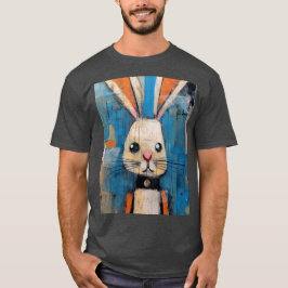 Bunny Art Colorful Rabbit Painting Animal Lovers T-shirt