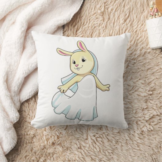 Bunny as Bride with Veil Kussen (Deken)