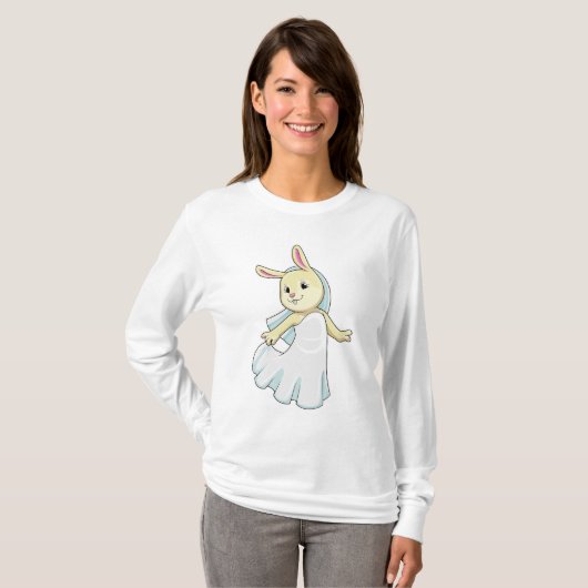 Bunny as Bride with Veil T-shirt (Voorkant volledig)