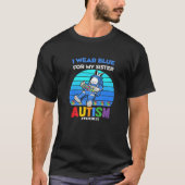 Bunny Astronaut Costume Autism ik Draag blauw voor T-shirt (Voorkant)