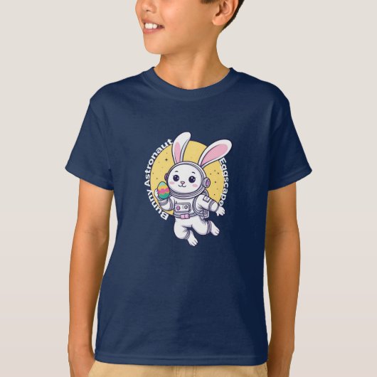 Bunny Astronaut Easter T-shirt - Schattigee ruimte (Voorkant)