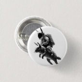 Bunny Astronaut Riding a Rabbit in Space Ronde Button 3,2 Cm (Voorkant /achterkant)