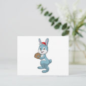 Bunny at Baseball met algemene honkbal Briefkaart (Staand voorkant)