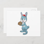 Bunny at Baseball met algemene honkbal Briefkaart (Voorkant / Achterkant)
