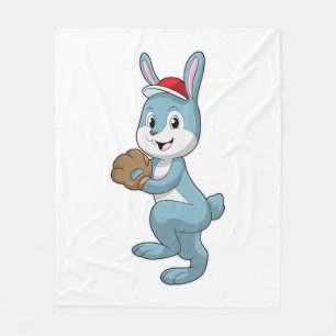 Bunny at Baseball met algemene honkbal Fleece Deken