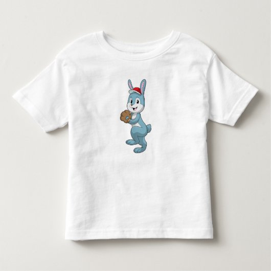 Bunny at Baseball met algemene honkbal Kinder Shirts (Voorkant)