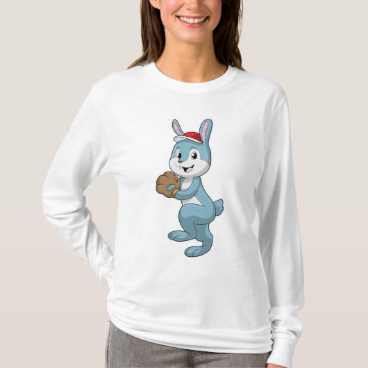 Bunny at Baseball met algemene honkbal T-shirt (Voorkant)