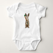 Bunny at Hockey with Hockey stick Romper (Voorkant)