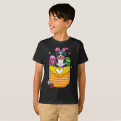 Bunny Australian Shepherd Easter Chocolate Eggs in T-shirt (Voorkant volledig)