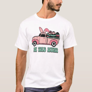 Bunny auto op de paaseieren van de shunt t-shirt