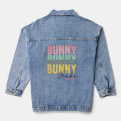 Bunny Babe Cute Modern Girly Easter, speciaal gepe Denim Jacket (Achterkant)