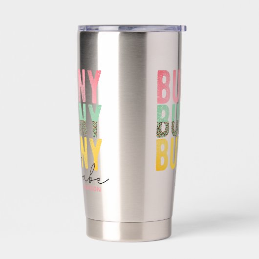 Bunny Babe Cute Modern Girly Easter, speciaal gepe Geïsoleerde Drinkbeker (Links)