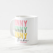 Bunny Babe Cute Modern Girly Easter, speciaal gepe Koffiemok (Voorkant links)