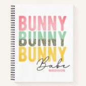 Bunny Babe Cute Modern Girly Easter, speciaal gepe Notitieboek (Voorkant)