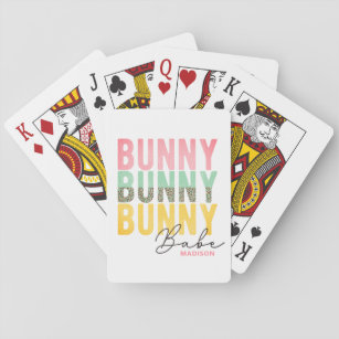 Bunny Babe Cute Modern Girly Easter, speciaal gepe Pokerkaarten