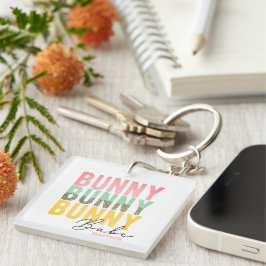 Bunny Babe Cute Modern Girly Easter, speciaal gepe Sleutelhanger