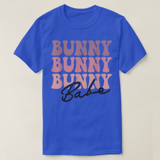 Bunny Babe Happy Paasdag T-shirt (Design voorkant)
