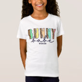 Bunny Babe Modern Easter Typografie op maat T-shirt (Voorkant)