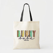 Bunny Babe Modern Easter Typografie op maat Tote Bag (Voorkant)