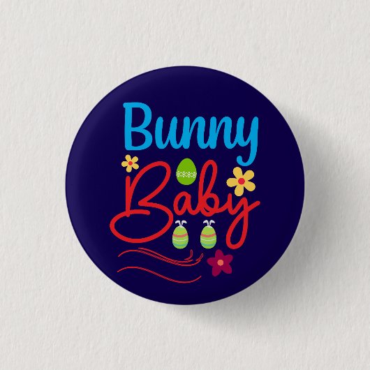 Bunny Baby-62342 Ronde Button 3,2 Cm (Voorkant)