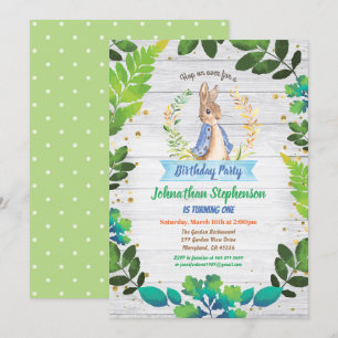 Bunny baby eerste verjaardag lenteverjaars kaart