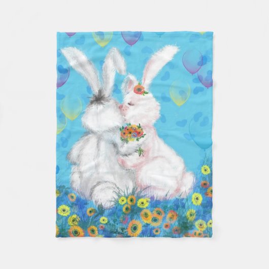 Bunny Baby Fleece Deken (Voorkant)