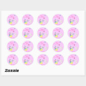 Bunny Baby gepersonaliseerde Baby shower Stickers (Vel)