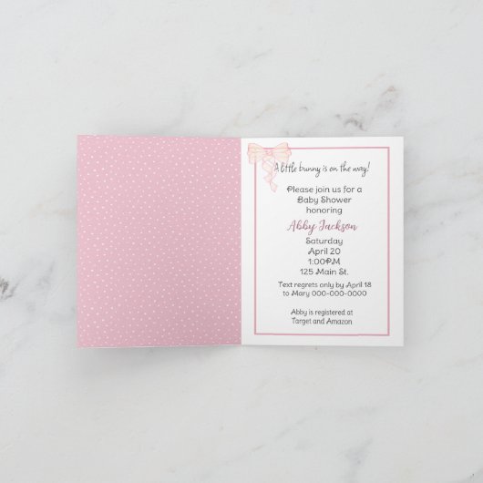 Bunny Baby Girl Shower (Binnen)