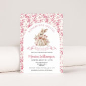 Bunny Baby Meisje Douche Uitnodiging Toile