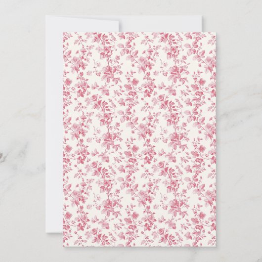 Bunny Baby Meisje Douche Uitnodiging Toile (Achterkant)