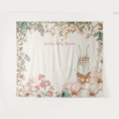  Bunny Baby shower Achtergrond Landschapscrème Wandkleed (Voorkant (horizontaal))