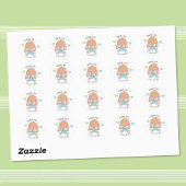 Bunny Baby shower Bedankt Witte Ronde Sticker