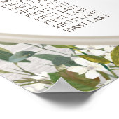 Bunny Baby shower Birthday Party Seating Chart Poster (Hoek)