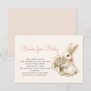 Bunny Baby shower Boeken voor Baby Informatiekaartje