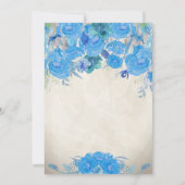 Bunny BABY SHOWER boy Beauful Floral Kaart (Achterkant)