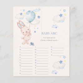 Bunny Baby shower Boy Game