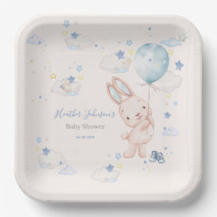 Bunny Baby shower Boy Papieren Bordje
