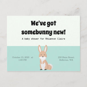 Bunny Baby shower Briefkaart