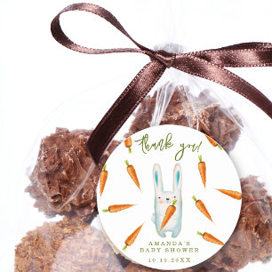 Bunny Baby shower - dank je Ronde Sticker