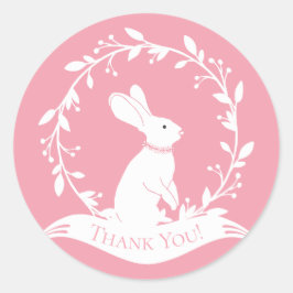 Bunny Baby shower Dank je wel voor de sticker
