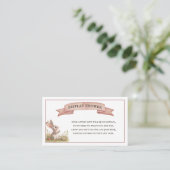 Bunny Baby shower Display Douche Informatiekaartje (Staand voorkant)