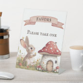  Bunny Baby shower Favors Reclamebord Met Voetstuk (Insitu)