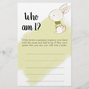 Bunny Baby shower Game - Hoe gaat het met mama en Flyer