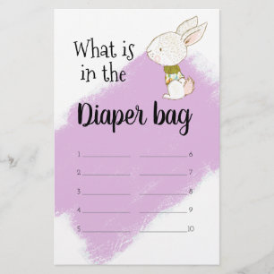 Bunny Baby shower Game - Luiertas Flyer