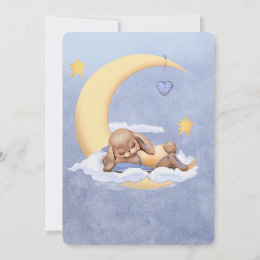 Bunny Baby shower Game Over of Onder? Kaart (Achterkant)