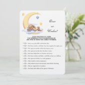 Bunny Baby shower Game Over of Onder? Kaart (Staand voorkant)